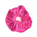 hot pink gymnastics scrunchie hair accessory
