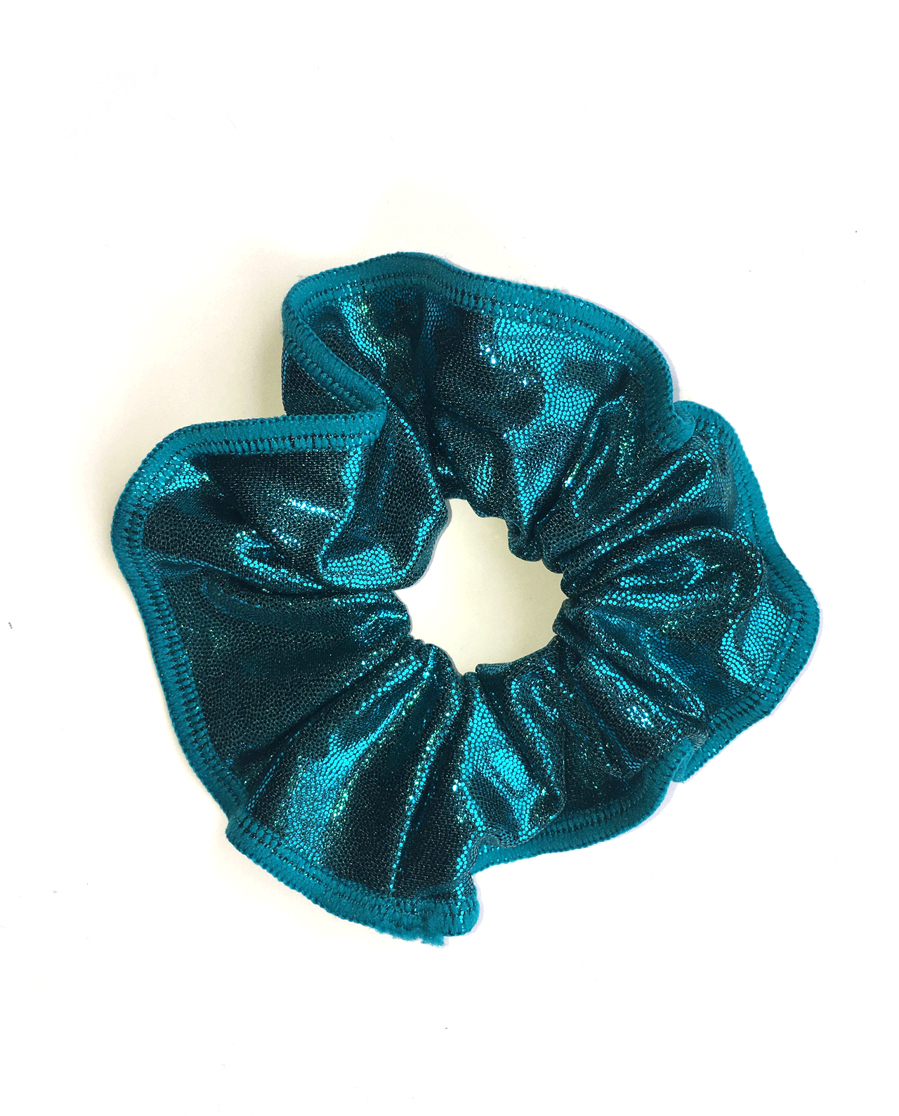 dark green teal scrunchie for gymnastics