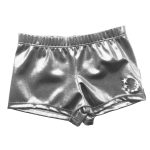 gymnastics training shorts silver