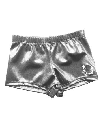 gymnastics training shorts silver