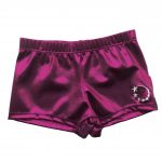 gymnastics shorts personalised diamantes purple