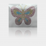 cute gym shorts motif diamante butterfly