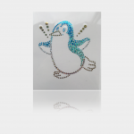 cute gym shorts motif penguin
