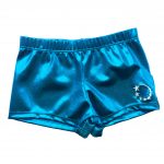 gymnastics shorts personalised diamantes blue