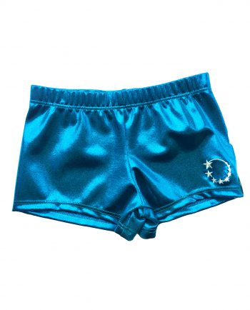 gymnastics shorts personalised diamantes blue