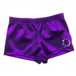 gymnastics shorts personalised diamantes purple