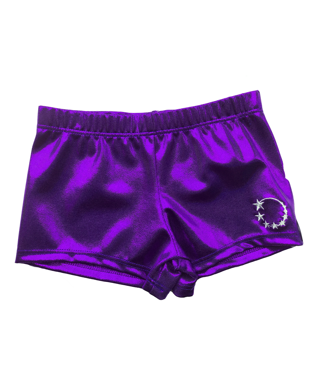 gymnastics shorts personalised diamantes purple