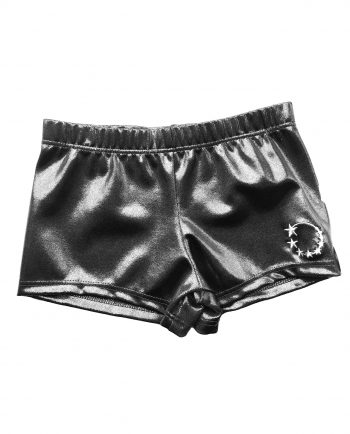 gymnastics shorts personalised diamantes silver