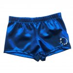 gymnastics shorts personalised diamantes blue