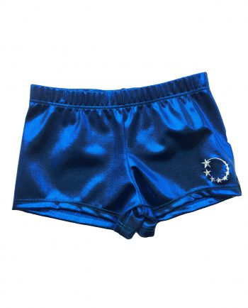 gymnastics shorts personalised diamantes blue
