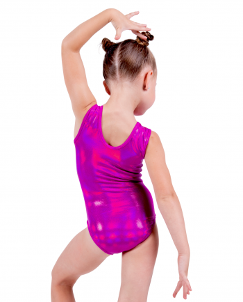 cute gymnastics leotard purple holographic style