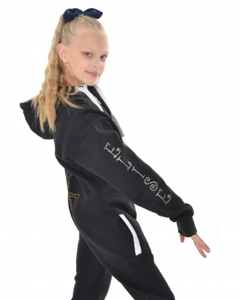 new gymnastics personalised black onesie