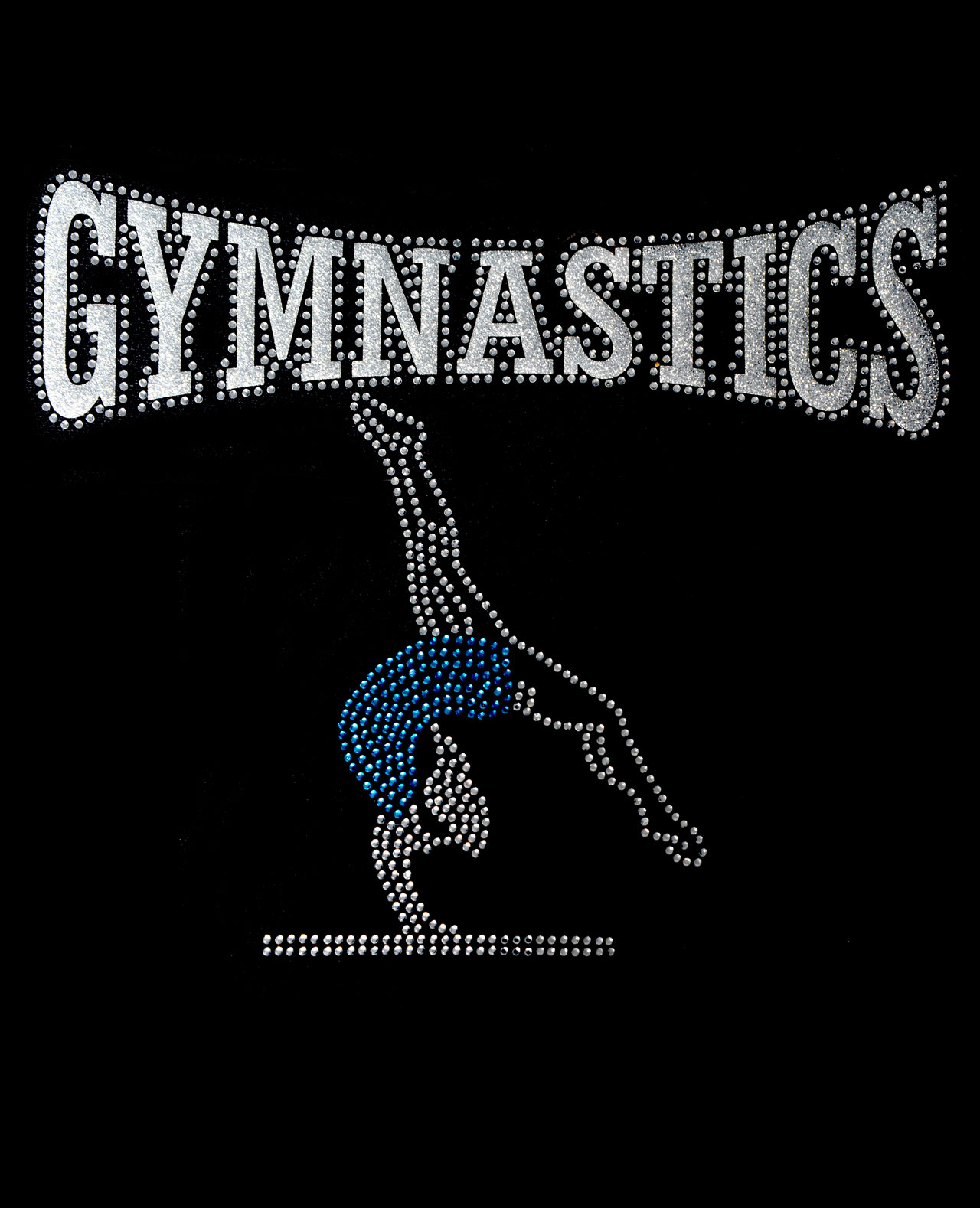 B41-Blue-Diamante-Handstand B41 Blue Diamante Handstand Gymnastics Hoodie Onesie Motif