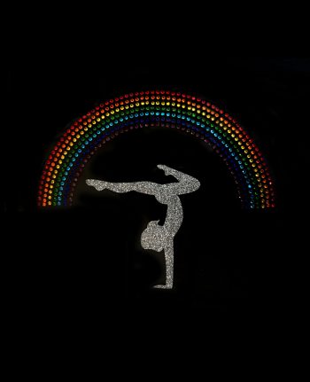 Rainbow Gymnastics Hoodie Onesie Motif