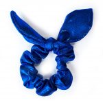 scrunchie knotted bunny bow blue