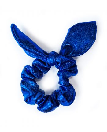 scrunchie knotted bunny bow blue