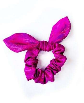 scrunchie knotted gym bunny bow magenta