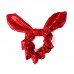 scrunchie knotted bunny bow red