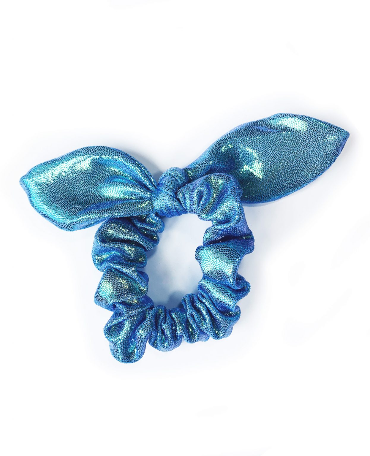 2020 Scrunchie Bow - Blue Pearl Rainbow