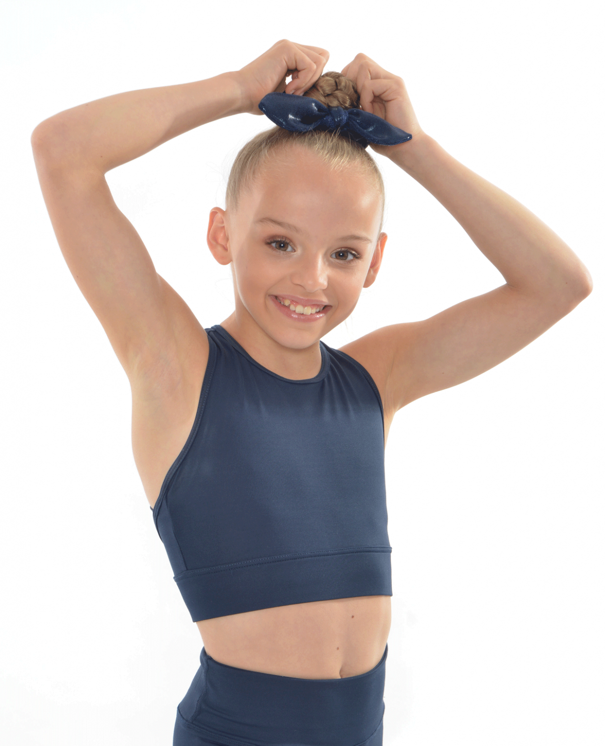 Love me Knot Crop Top gymnastics crop top navy