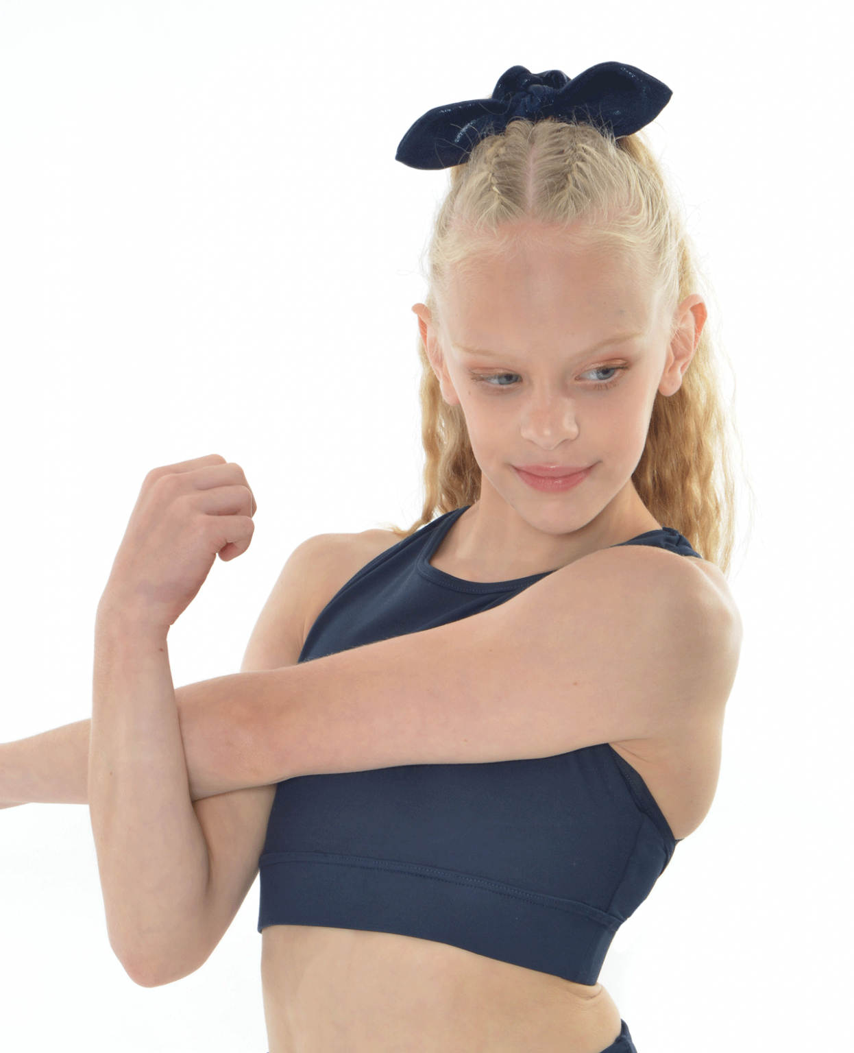 gymnastics crop top navy
