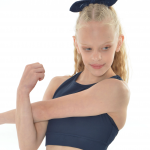 gymnastics crop top navy