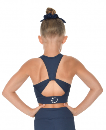 gymnastics crop top navy