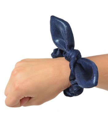 navy mystique gymnastics scrunchie bow