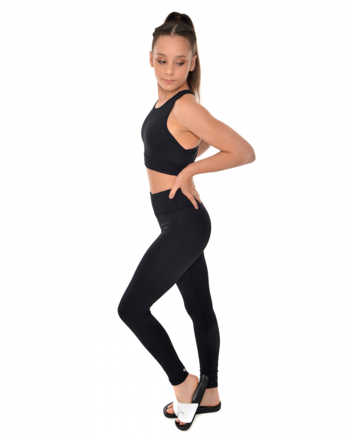 black gymnastics leggings
