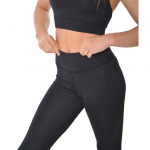 High waist sports lycra gymnastics leggings black