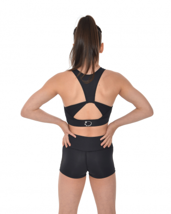 Black Gym Cheer cropped set