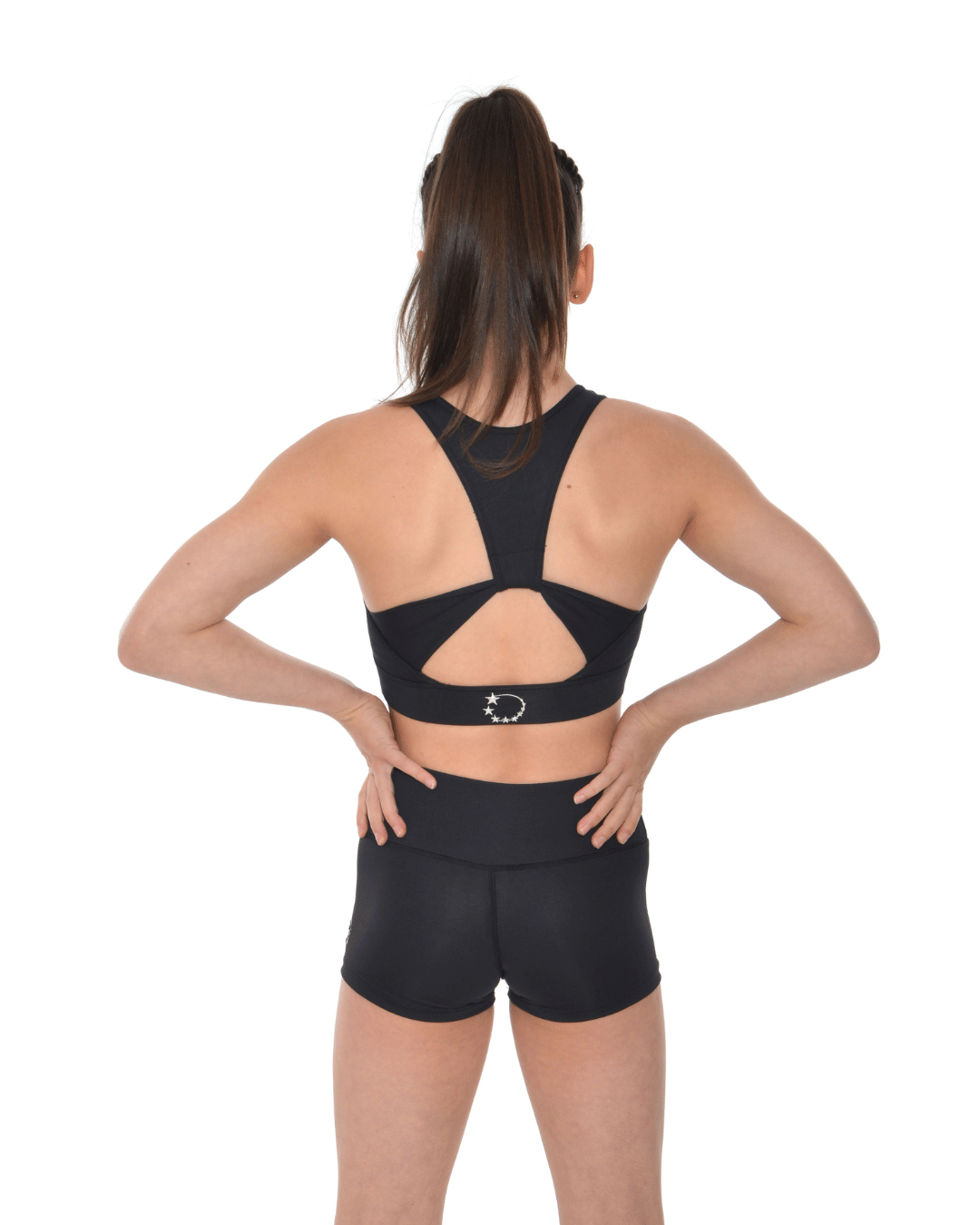 Black Gym Cheer cropped set