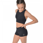 Black Gym Cheer cropped set