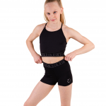 cheer gmnastics crop top set black