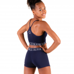 gymnastics crop top set navy