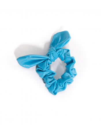 Aqua Scrunchie Bow