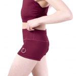 burgundy gymnastics cheer shorts