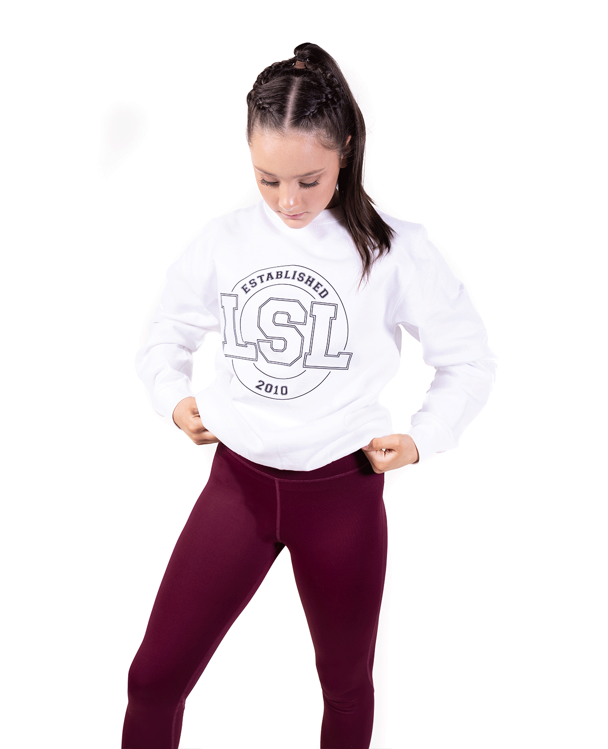 Established Custom Sweatshirt White branded sweatshirt