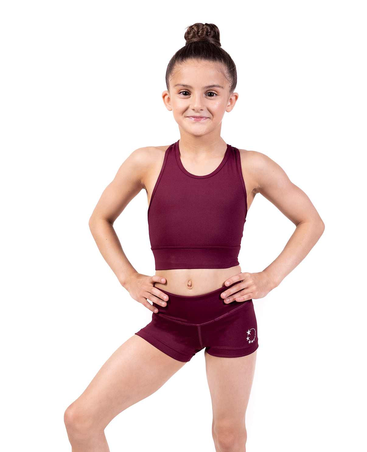 Luxe Mesh Leggings Burgundy burgundy gymnastics cheer dance crop top and shorts