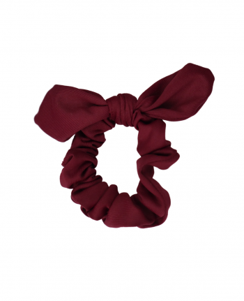 Scrunchie Bow Burgundy Lycra