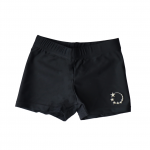 black lycra gymnastics shorts