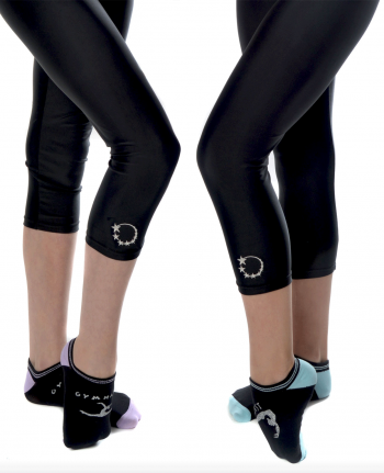 3/4 gymnastics leggings black