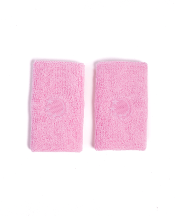 pink gymnastics bars sweatbands self coloured logo
