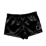 black womens girls gymnastics training shorts mystique