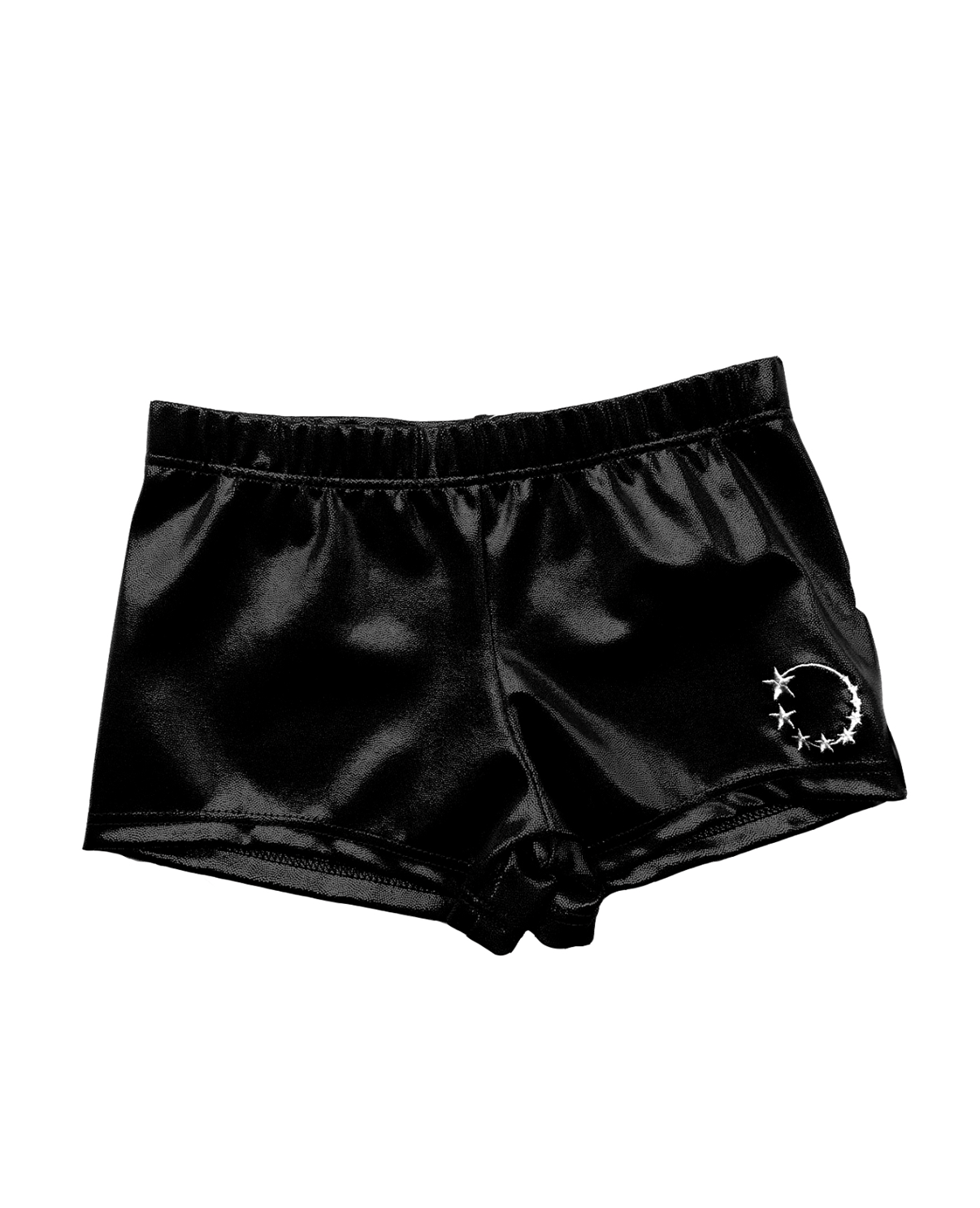 black womens girls gymnastics training shorts mystique