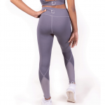 gymnastics sports leggings grey woth mesh detail