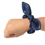 navy mystique gymnastics scrunchie bow