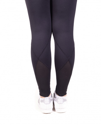 gymnastics black legging sports lycra with mesh detail