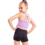 lycra gymnastics crop top pastel pink