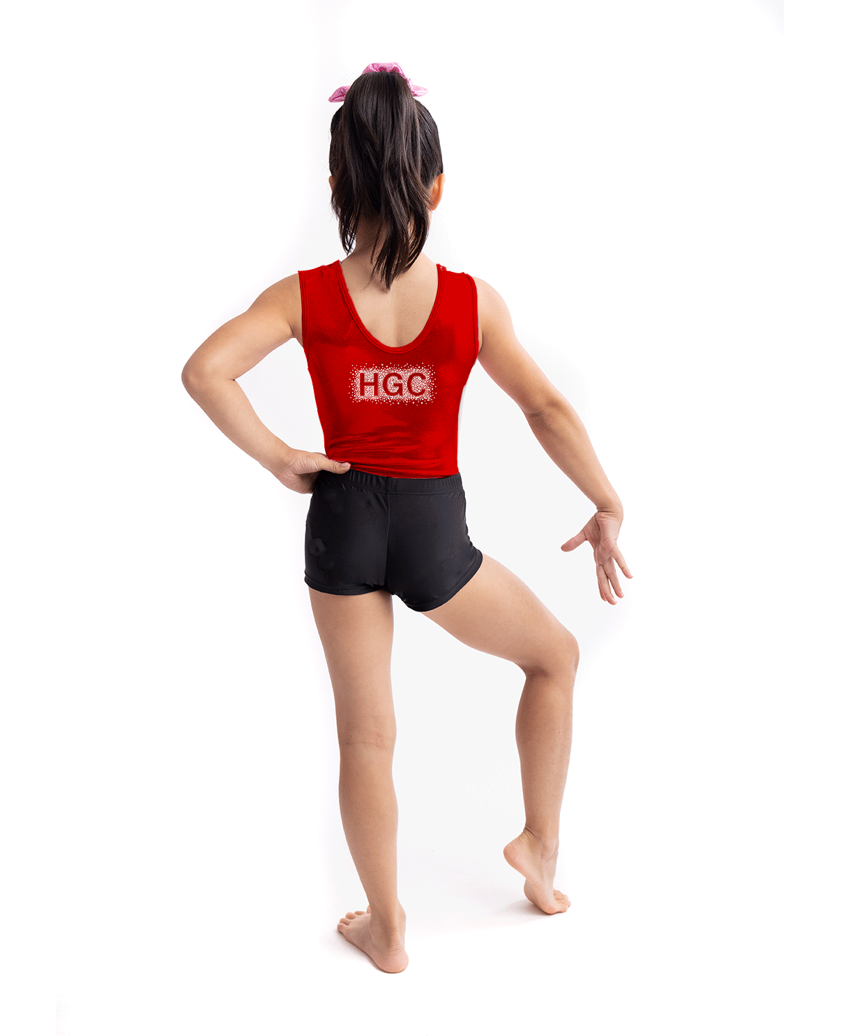 Harlow GC Shiny Lycra Shorts Black